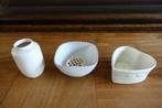 witte bakjes - porselein aardewerk - bloemsierkunst v.a 1,00, Tuin en Terras, Bloempotten, Rond, Binnen, Ophalen of Verzenden