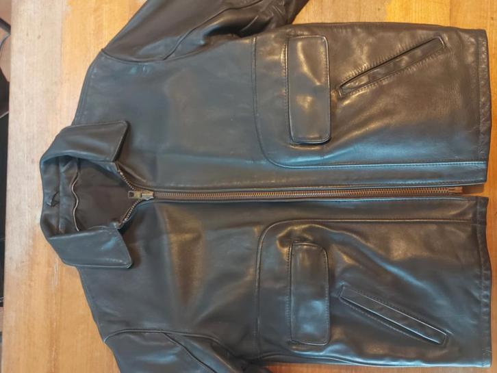 Schott 693 leren jas M/L bruin, Kleding | Heren, Jassen | Winter, Gedragen, Maat 52/54 (L), Bruin, Ophalen of Verzenden