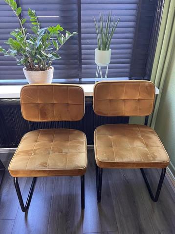 2 Kick Collection Stoelen - Bruin/Goud beschikbaar voor biedingen