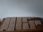 Grote set kleine blank houten blokjes in nieuwe speelgoedzak, Ophalen of Verzenden, Zo goed als nieuw, Overige typen