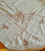 vintage vierkant Tafelkleed met borduur handwerk incl.verzd, Antiek en Kunst, Verzenden