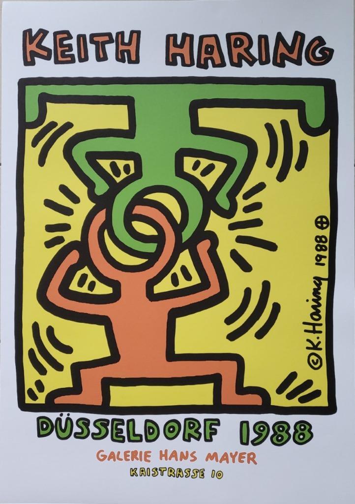 Keith Haring - Dusseldorf - Originele expositie-affiche, Antiek en Kunst, Kunst | Litho's en Zeefdrukken, Verzenden