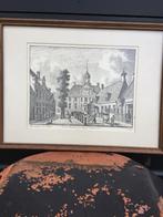 prent kopergravure van Jan Bulthuis van Oude Koemarkt Heeren, Ophalen of Verzenden
