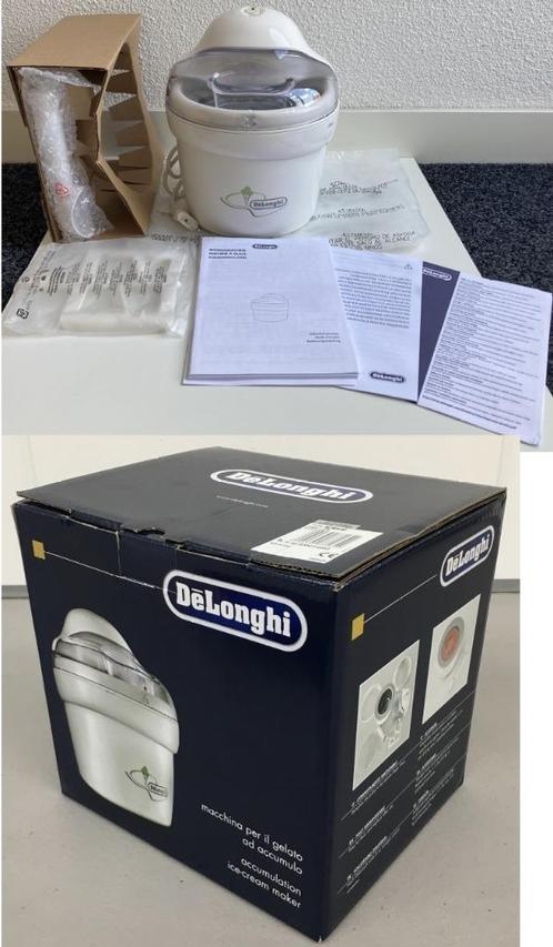 De'Longhi roomijsmachine (IC8500, 1.5L/6W, 26x16x15 cm, wit), Witgoed en Apparatuur, IJsmachines, Nieuw, Koelelement, Ophalen of Verzenden