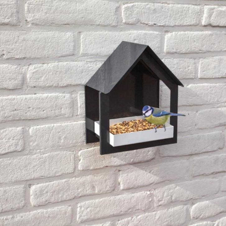 Vogelvoedertafel antraciet/wit, Tuin en Terras, Vogelhuisjes en Vogelbaden, Nieuw, Ophalen