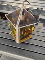 Glas in lood lantaarn met afbeeldingen, Ophalen of Verzenden