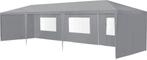Paviljoen partytent met 8 zijwanden 9x3x2,55 m donkergrijs, Tuin en Terras, Partytenten, Opvouwbaar, Minder dan 4 meter, Nieuw