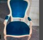 Leuke gezellige stoel als nieuw  wegens verhuizing, Blauw, Ophalen of Verzenden, Zo goed als nieuw, Stof