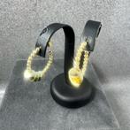 Gouden Oorbellen | 14k | 4g | halve creolen+kralen | 400547