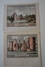 ABCOUDE ABKOUDE GEKLEURDE KOPERGRAVURE 1711 SCHIJNVOET E73, Antiek en Kunst, Kunst | Etsen en Gravures, Verzenden