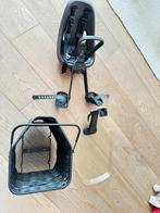 Thule Yepp voorzitje, windscherm en Cortina mand, Voetsteuntjes, 0 t/m 18 kg, Voorzitje, Ophalen of Verzenden