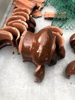 Ballonvorsten bruin geemailleerd, Doe-het-zelf en Verbouw, Dakpannen en Dakbedekking, Ophalen, Gebruikt, Minder dan 5 m², Dakpannen