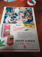 Paginagrote kleuren advertentie van Douwe Egberts feestdagen, Ophalen of Verzenden, Zo goed als nieuw, Overige typen