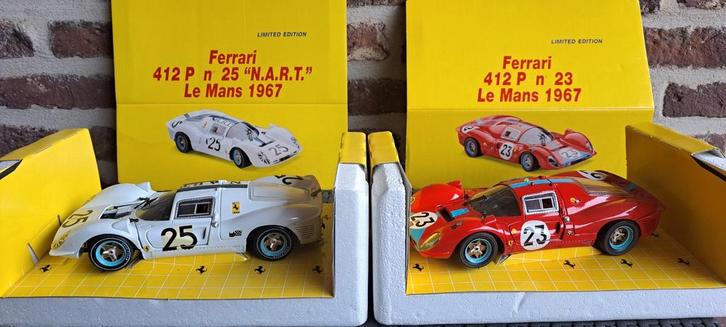 Jouef Evolution / Revell Ferrari 412 P, 1967 Le Mans, NART., Hobby en Vrije tijd, Modelauto's | 1:18, Nieuw, Revell, Ophalen of Verzenden