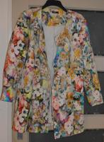 Jasje lang doorgestikt wit gebloemd lange mouw maat 46-48., Overige kleuren, Ophalen of Verzenden, Jasje of Colbert, Onbekend