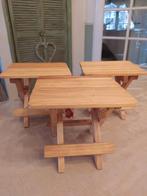 Houten boho opklapbare planten krukjes (3), Huis en Inrichting, Krukjes, Ophalen of Verzenden, Hout