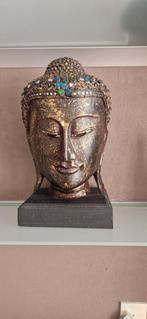 Boeddha hoofd met decoratie, Antiek en Kunst, Ophalen of Verzenden