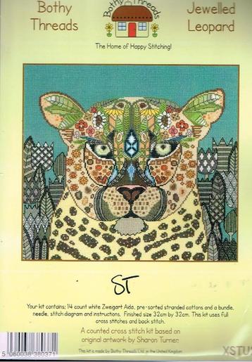 Cado koopje bothy threads borduurpakket jewelled leopard beschikbaar voor biedingen