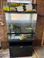 Exo Terra 90x90x45 incl kast, compact top, monsoon…., Dieren en Toebehoren, Reptielen en Amfibieën | Toebehoren, Ophalen, Zo goed als nieuw