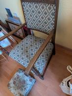 Vintage stoel met voetenbankje, Antiek en Kunst, Ophalen