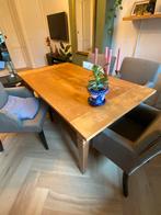 Oude eikenhouten tafel - opknapper!, Ophalen, Gebruikt, 100 tot 150 cm, Eikenhout