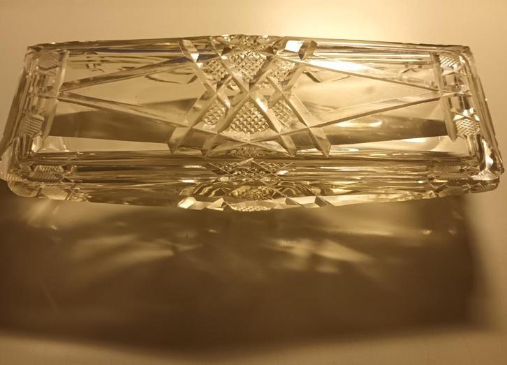 Kammenbak, Pennenbak, Box ZWAAR kristal/ Oud, Antiek en Kunst, Antiek | Glas en Kristal, Ophalen of Verzenden