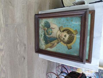 Mooi oud schilderij met afbeelding van heilige beschikbaar voor biedingen