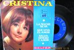👉Promo 1969, Spain🕗🎼  Cristina – La Noche Se Va, Gebruikt, 7 inch, Single, Ophalen of Verzenden