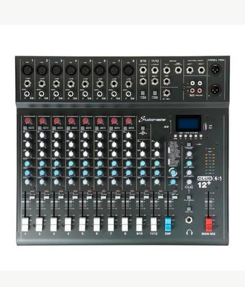 12 kanaalsmixer met opname functie en bluetooth en usb en FX beschikbaar voor biedingen