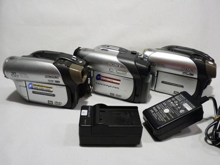 3x MiniDVD camera's: Sony DCR-DVD92E en DCR-DVD105E, Audio, Tv en Foto, Videocamera's Digitaal, Zo goed als nieuw, Camera, Mini dv