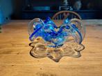 blauw Glazen Schaal Mintstaat, Antiek en Kunst, Antiek | Glas en Kristal, Ophalen of Verzenden
