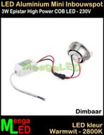LED MINI Inbouwspot Plafondspot COB 3W warmwit - M10 Dimbaar, LEDinbouwspot, Led, Metaal of Aluminium, Nieuw