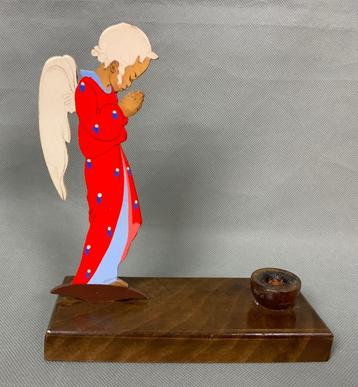 Vintage Kerst kandelaar - Biddende Engel van Jan Snelten beschikbaar voor biedingen