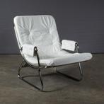 Vintage buisframe fauteuil – chroom – jaren 70, Minder dan 75 cm, Vintage, Ophalen of Verzenden, Zo goed als nieuw