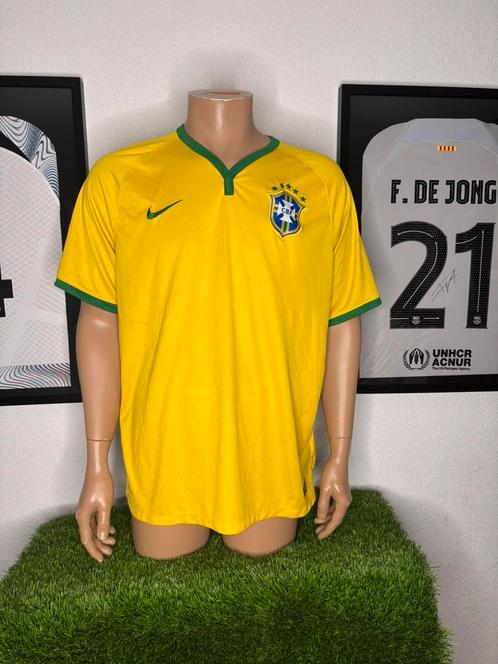 Brazilie thuisshirt 2014, Sport en Fitness, Voetbal, Zo goed als nieuw, Shirt, Maat XL, Ophalen of Verzenden