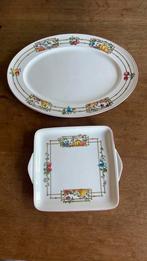 Twee schalen Villeroy & Boch decor Mon Jardin, Ophalen of Verzenden, Zo goed als nieuw, Glas, Overige stijlen