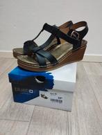 Lederen sandalen, Ophalen of Verzenden, Zo goed als nieuw, Zwart, Sandalen of Muiltjes