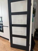 Cando binnendeur panel classic zwart opdek 83x201,5, Ophalen, Gebruikt, Binnendeur, Glas