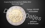 2 euro Malta 2012 - Stemrecht 1887 - UNC, Postzegels en Munten, Munten | Europa | Euromunten, Ophalen of Verzenden, Malta, 2 euro