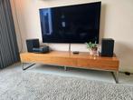 Tv meubel noten 1 lade 2 kleppen 180 cm breed, Huis en Inrichting, 150 tot 200 cm, Minder dan 100 cm, 25 tot 50 cm, Gebruikt