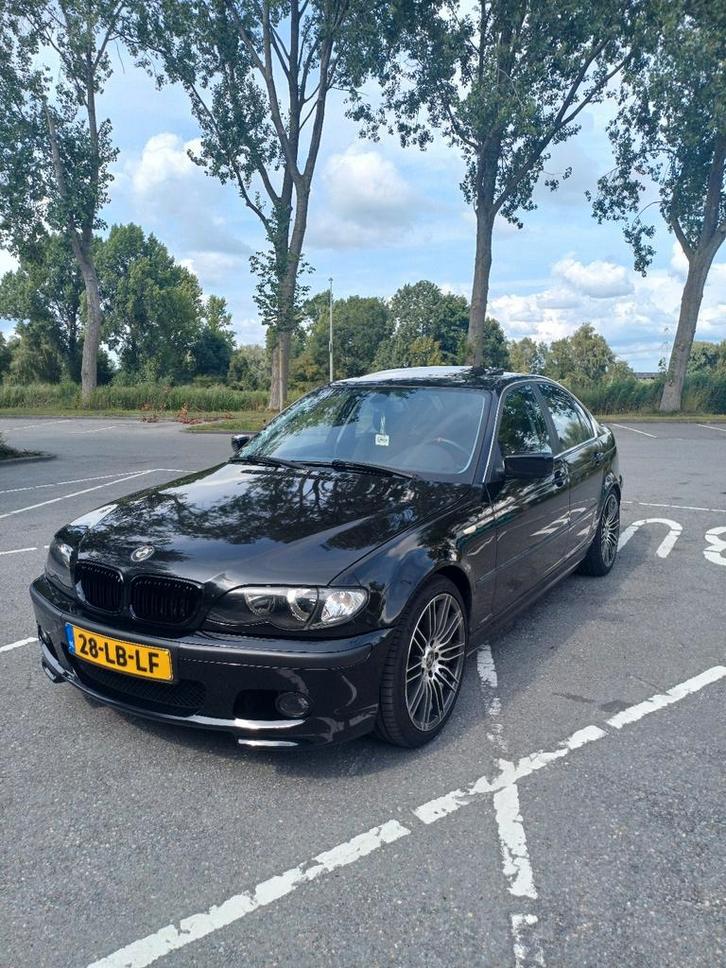 BMW E46 3-Serie 2.5 I 325i AUT 2002 Zwart, Auto's, BMW, Particulier, 3-Serie, ABS, Airbags, Airconditioning, Alarm, Android Auto