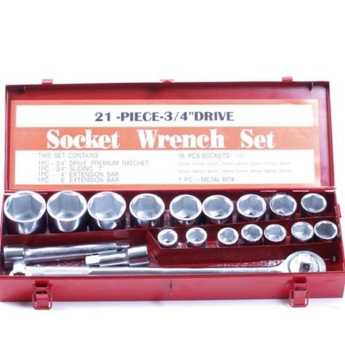 21-delige engelse doppenset 3/4″aansluiting nieuw, Auto diversen, Autogereedschap, Nieuw, Verzenden