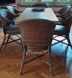 Aanbieding vintage eetkamerset incl. 6 stoelen, Ophalen, Gebruikt, Retro, 4 tot 6 stoelen