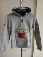 Fleece sweater/hoodie jongens, met capuchon, grijs, maat 164, Kinderen en Baby's, Kinderkleding | Maat 164, Ophalen, Zo goed als nieuw