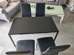 Eettafel met stoelen, Huis en Inrichting, Tafels | Eettafels, Ophalen, 50 tot 100 cm, 100 tot 150 cm, Zo goed als nieuw