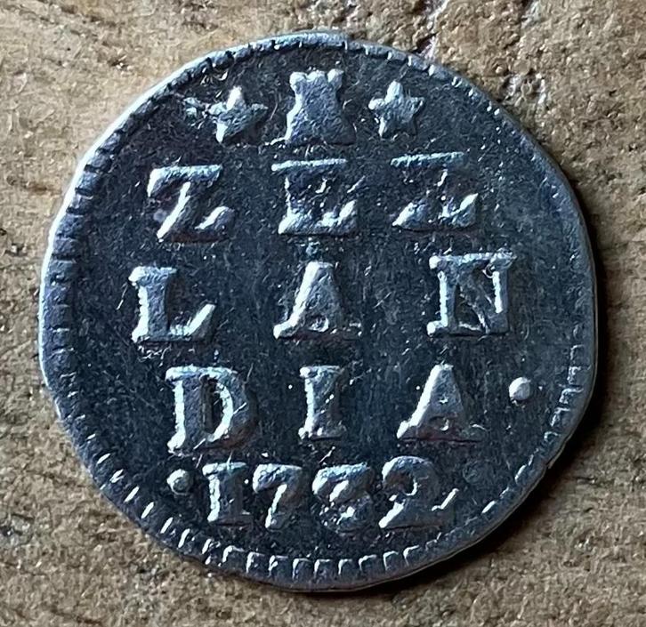 Dubbele Wapenstuiver Zeeland 1732, Postzegels en Munten, Munten | Nederland, Losse munt, Overige waardes, Vóór koninkrijk, Zilver