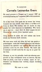 Evers Cornelis Leonardus 1907 Diessen-1968 Hilvarenbeek, Ophalen of Verzenden