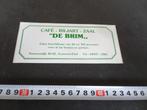 sticker Someren Eind DE BRIM Café Biljart Zaal Nieuwendijk, Ophalen, Zo goed als nieuw