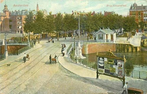 (381-254-025) Amsterdam Brug Kinkerstraat, Verzamelen, Ansichtkaarten | Nederland, Noord-Holland, Voor 1920, Verzenden