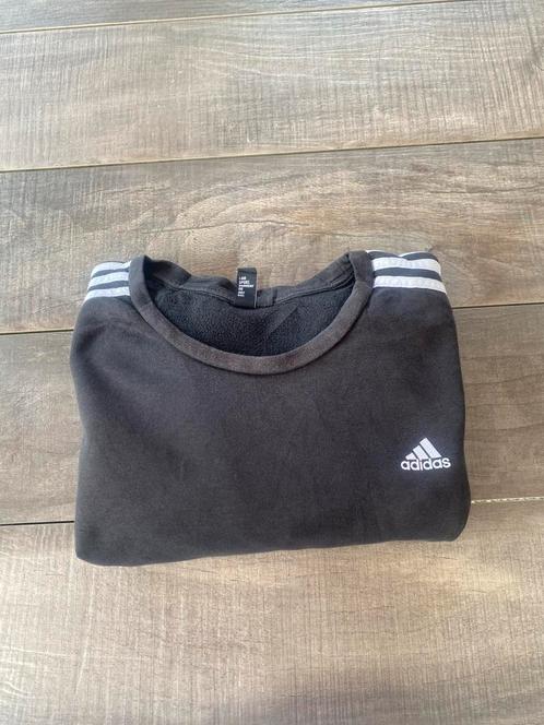 Adidas trui zwart met witte strepen | Maat XL, Kleding | Heren, Truien en Vesten, Zo goed als nieuw, Maat 56/58 (XL), Zwart, Ophalen of Verzenden